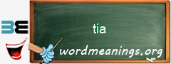 WordMeaning blackboard for tia